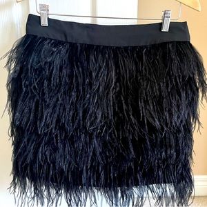 Club Monaco faux feather skirt